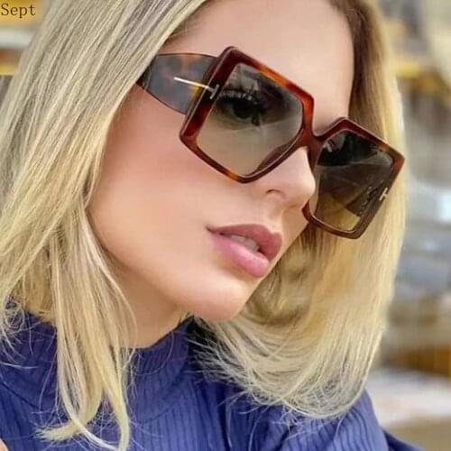 New Fashion Sun Glasses Shades Oversized Square Sunglasses Vintage Design Women UV400 Men Luxury Brand Male Female Eyewear