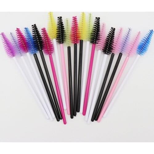 25/50 Pcs Disposable Drop Shape Eyelash Brushes Portable Cosmetic Comb Mascara Wands Eyelash Extension Women Makeup Brush Tools