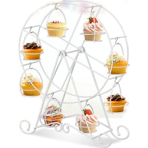 Ferris Wheel Cupcake Stand Dessert Serving Tray Cupcakes Holder Rack Cupcake Display 360 Degree Rotatable for Candy Cupcake Cook