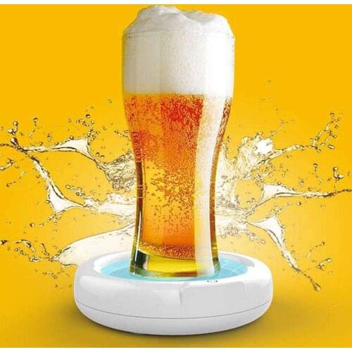 Portable Beer Foamer Rechargeable Ultrasound Beer Bubbler With Silicone Pad Fix The Bubbler For Home Gathering Bar Party