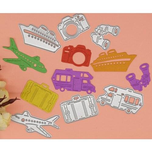 Travel Stencils Transportation Metal Cutting Dies Stencils For DIY Scrapbooking Paper Cards Decorative Embossing Carft Dies