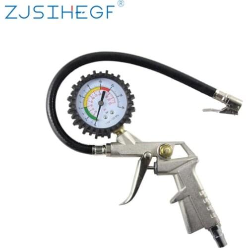 Tyre Air Inflator Dial Pressure Meter Gauge 0-220PSI 16 BAR Air Tyre Inflator With Gauge For Car Van Tool Air Compressor