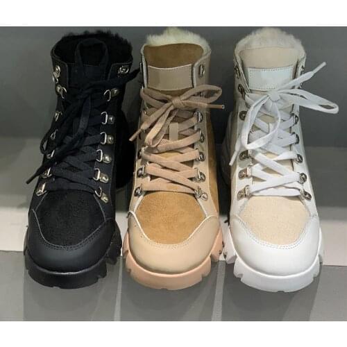 Fur Sneakers Women Flat Woman Shoes Casual Sports Shoes Comfortable And Good-looking Zapatos De Mujer Lace Up Round Toe Ankle