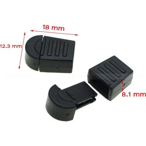 1000pcs/pack Zip Clip Buckle Zipper Pulls Cord Rope Ends Lock Black For Paracord Free Shipping