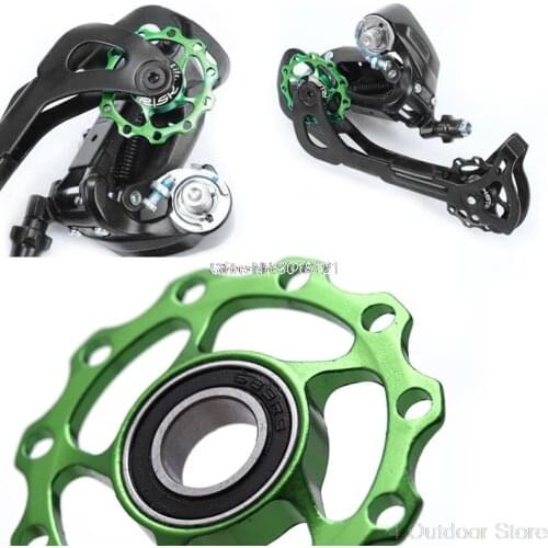 11T Bike Aluminum MTB Alloy Bearing Jockey Wheel Rear Derailleur Pulleys 4 Colors Jy04 20 Dropship
