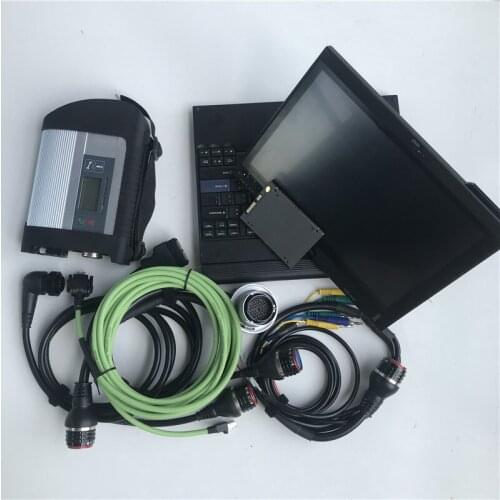 2020.12 Software in Laptop X200T Mb Star C4 Diagnosis SD Connect C4 Multiplexer with cables WIFI Full Chip Diagnostic Scan Tool
