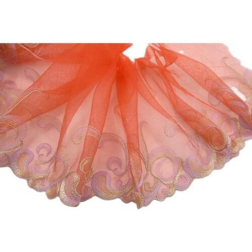 30Yards 19cm Width Embroidery Lace Trim Collar Trimmings Embroidery Sew Patch Applique DIY Bra Underwear Sewing Accessories