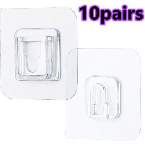 5/10 multi-purpose hook to double-sided tape wall hook waterproof coat towel hook kitchen bathroom door hook bathroom