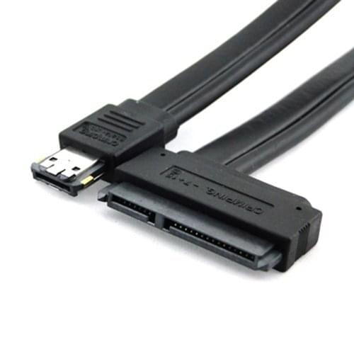 50cm Dual Power 12V and 5V eSATAp Power ESATA USB 2.0 combo to 22Pin SATA cable for 2.5 3.5 Hard Disk Drive