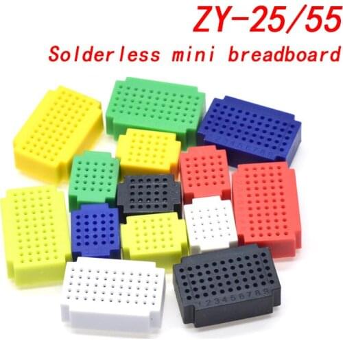 7pcs/1set ZY-25/55 ZY25 mini mini solderless breadboard PCB board test board solder Free
