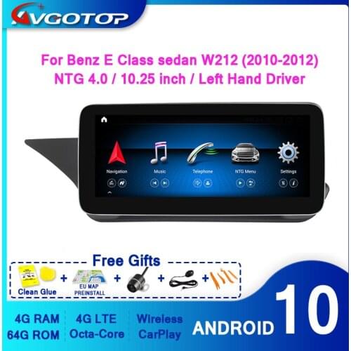AVGOTOP NTG4.0 MERCEDES-BENZ Android 10 GPS Car Radio Player for MERCEDES-BENZ E-class W212 sedan 2009-2012 E180 E200 E260