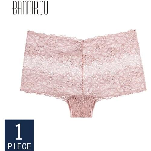 BANNIROU 1 Piece Womans Boyshorts Sexy Lace Seamless Underwear For Women Panties Female Underwear New 2021 Winter Sexy Panties