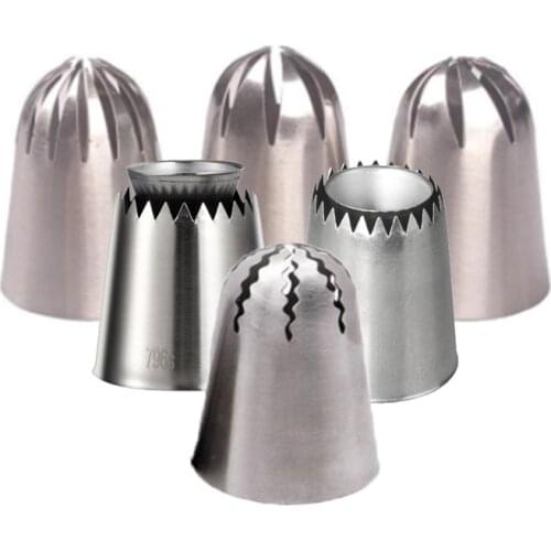 Large Rose Flower Iciping Piping Nozzles Sultan Tube Russian Pastry Nozzles Donut Cake Decorating Tips Confectionery Baking Tool