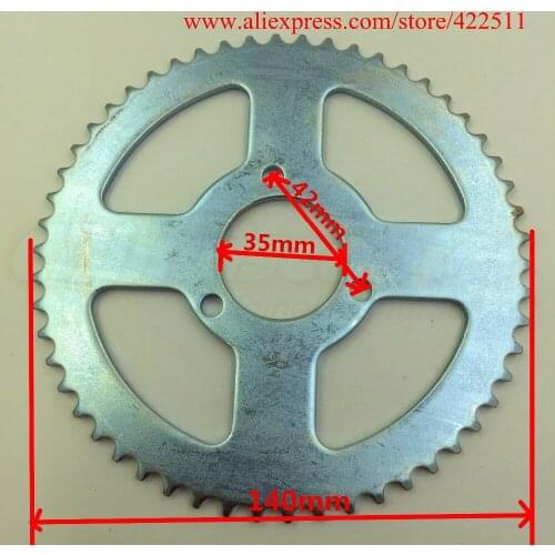 T8F 54Teeth Scooter Chain Sprocket with 35mm Dia. Hole Electric/Gas Scooter Rear Sprocket T8F Chain-Plate (Scooter Spare Parts)