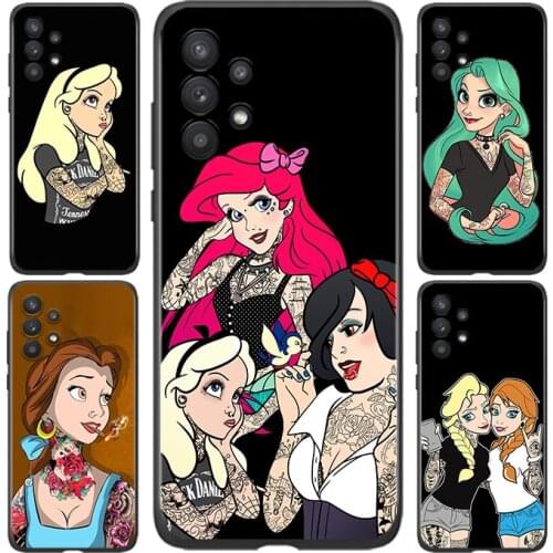 Tattoo princess For Samsung A91 A72 A71 A52 A51 A42 A41 A32 A31 A22 A21S A12 A11 A03 A02S A01 5G Phone Case