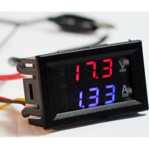 Digital Voltmeter DC 100V 10A Voltmeter Ammeter Blue+Red LED Amp Dual Digital Volt Meter Display Gauge