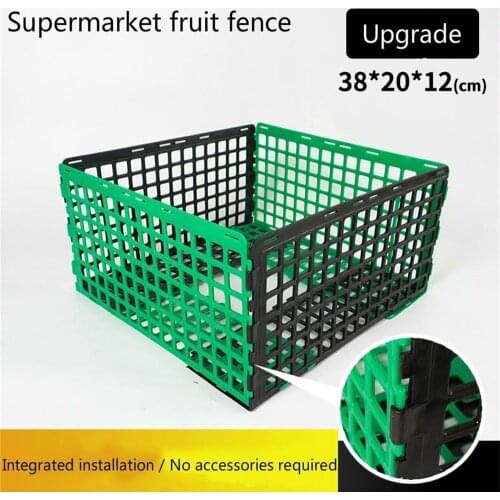 Supermarket Fruits And Vegetables Special Guardrail Fresh Store PP Partition Stack Fence Shelf