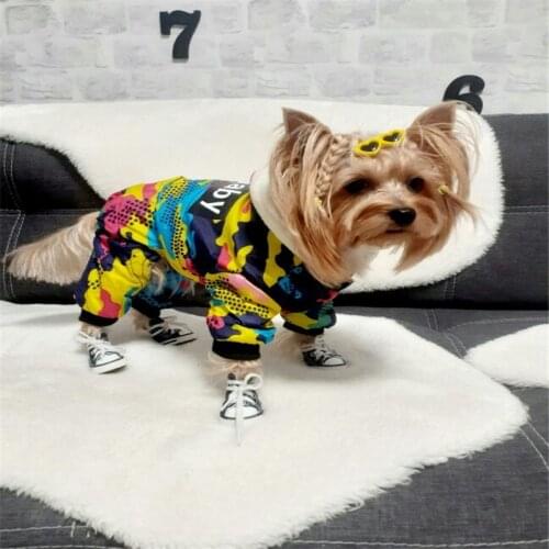 Camouflage Dog Jumpsuit Thick Warm Winter Pet Romper Small&Large Jumper Hoodie Outdoor Coat Clothes Jackets For Pet Dog Supply