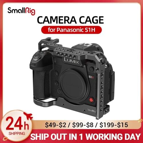 SmallRig S1H Cage for Panasonic S1H Camera W/ Cold Shoe Mount & Nato Rail Fr EVF Mount Microphone DIY Option Video Shooting 2488