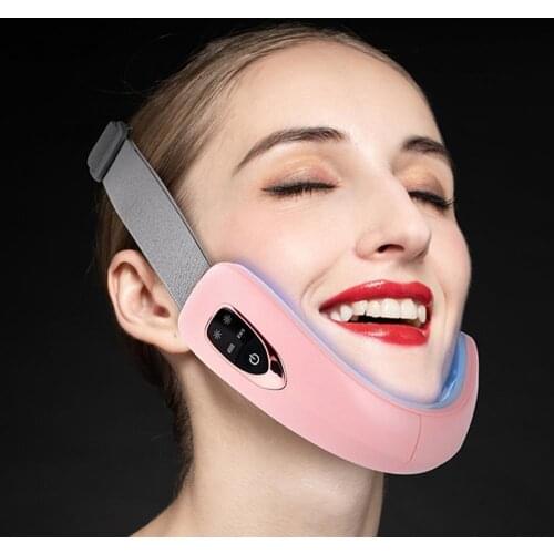 Face Massager Chin V-Line Up Lift Machine LED Photon Therapy Face Slimming Vibration Massager Facial Lifting Device Face care