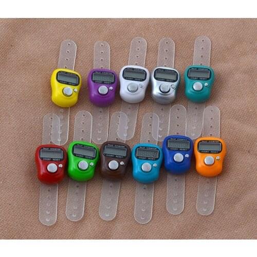 DHL Free Shipping Mini Hand Hold Band Tally Counter LCD Digital Screen Finger Ring Electronic Head Count Tasbeeh Tasbih #HDX36