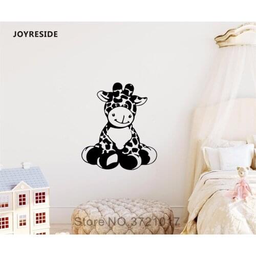 JOYRESIDE Funny Giraffe Wall Animal Decal Vinyl Sticker Decor Children Kids Room Living Room Bedroom Home interior Murals A520