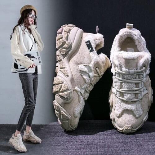 New Warm-and-warm, Cotton-made Pop Shoes, Womens Flat Shoes Women Winter Boots
