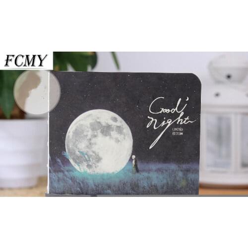 2021 2022 New Creative Luminous Good Night Notebook paper Diary Drawing graffiti Painting Sketch Book School Supplies Gift
