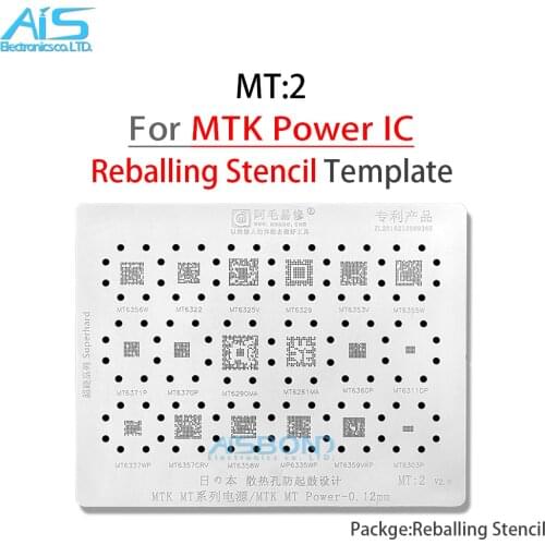 MT2 BGA Stencil Reballing For MT6356W MT6358W MT6325V MT6353V MT6355W MT6370P MT6371P MT6360P MT6357CRV MT6359VKP MT6290MA MTK
