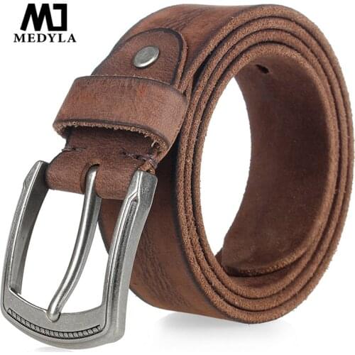 Natural cowhide belt for mens hard metal buckle soft original cowhide mens leather belt unique texture real leather jeans belt