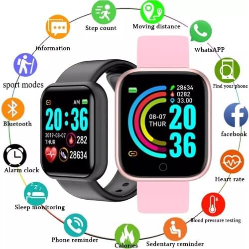 Smart Watch Men Women Smartwatch Heart Rate Blood Pressure Monitor Fitness Tracker Sports Bracelet For IOS/Android Smart Watches