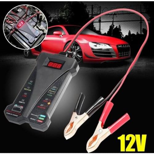 Car Battery Accessories 805A (single Interface) 12V Car Battery Tester 8 LED Lights Digital Alternator Tester Auto Load Analyzer