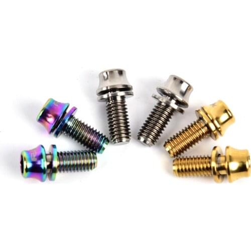 Titanium Cone Bike Bottle Holder Screw Bicycle Water Bottle Cage Bolts Titanium alloy 3Colors Cycling Accessories