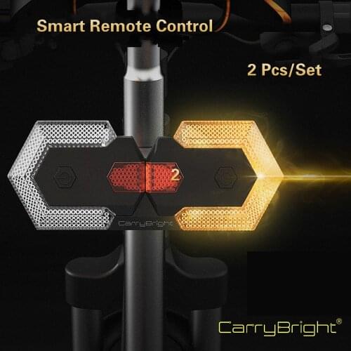 2 PCS/Set Bicycle Light Wireless Remote Control Turn Signals Light MTB Road Bike Taillight Cycling Safety Warning Light R & L