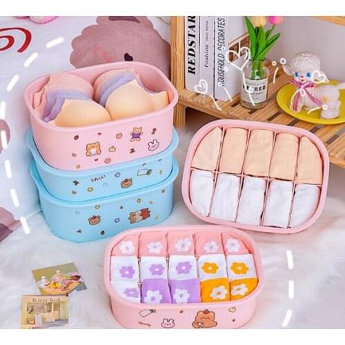 Large capacity drawer type dustproof compartment socks sorting underwear storage box J03