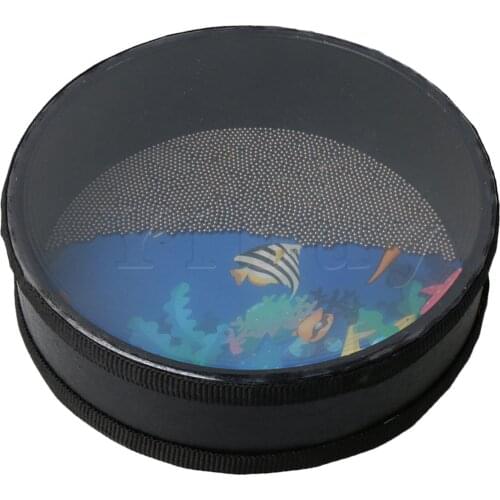 Yibuy Multicolor Wooden Remo Ocean Drum Orff Musical Tool 8 Inches