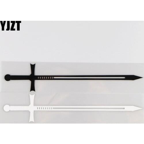YJZT 19.1CM*3.6CM Sword Car Sticker Vinyl Decal Simple Weapon Pattern Decoration 1A-0300