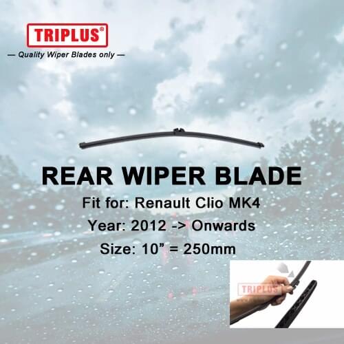 Rear Wiper Blade for Renault Clio 4 (2012-Onwards) 1pc 10" 250mm,Car Rear Windscreen Wipers,for Back Window Windshield Blades