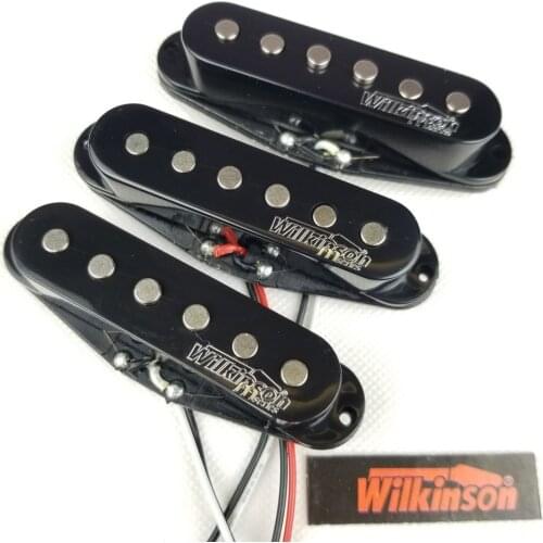 Wilkinson Electric Guitar Pickups Lic Vintage Voice Single Coil Pickups for ST Guitar Black 1 set WOVS