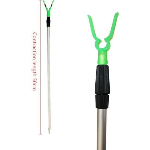 1pcs Aluminum Pole Rack Accesssories Holder Fishing Rod Sports Stand Bracket 2 Sections Adjustable Telescopic V Holder