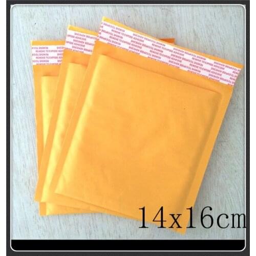 100pcs NEW bubble padded envelope kraft bubble Mailing bags yellow bubble envelope bag 140*160mm(5.5"x6.3") Wholesale