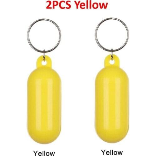 2.5cm Floating Keychain 2pcs Buoyant Key Ring ABS Boating Float High Visibility