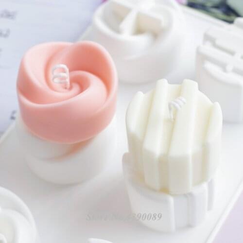 2kinds Rose Flower Soap Mold Silicone Mold Handmade DIY Candle Mold Aroma Gypsum Mold