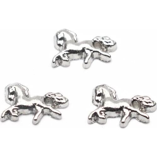 20Pcs/Lot Horse Alloy Floating Charms Hand-made DIY for Glass Lockets