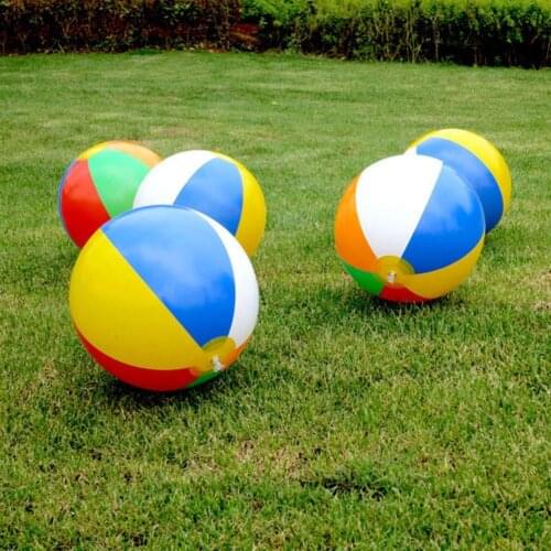 23cm Colorful Inflatable Beach Ball Swimming Pool Holiday Game Summer Kids Toy Children Toy Soft Watermelon Balls Gifts