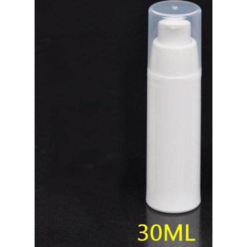 50pcs/lot PP empty airless pump bottle 30ml white color lotion bottle eye cream bottle essence bottle