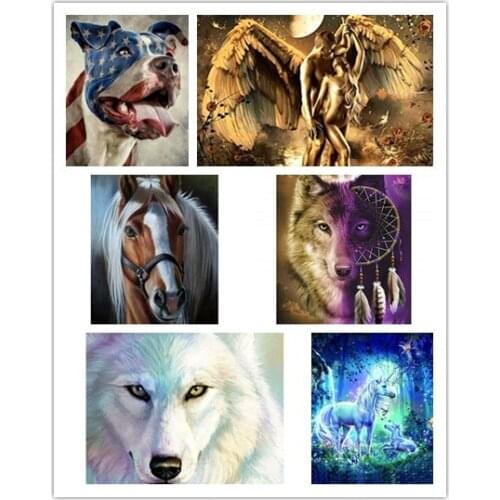 5D Diy Diamond Art Paintings Wall Art Diamond Embroidery Cross Stitch Art Handmade Animal Round/square Mosaic Paint Home Decor