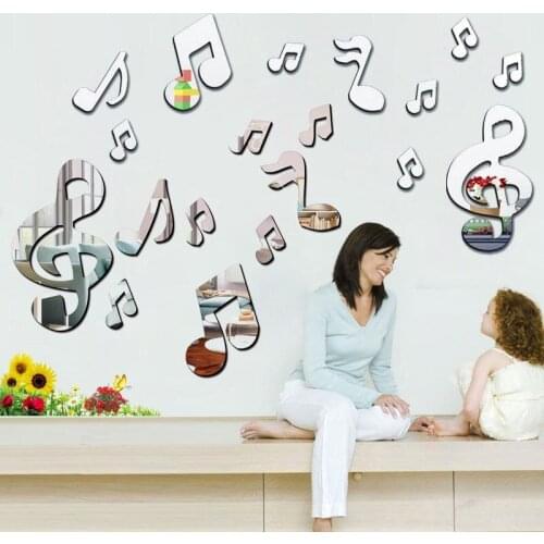 3D Acrylic Note Mirror Wall Sticker Childrens Room Home Living Room TV Background Wall Classroom Decoration Sticker