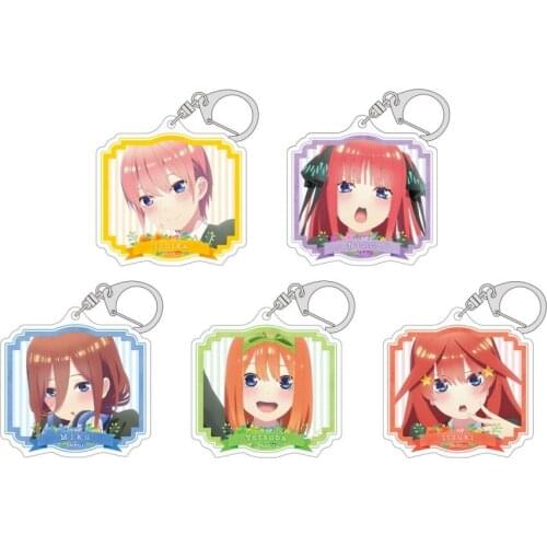 Anime The Quintessential Quintuplets Acrylic Cute Keychain Itabag Pendant Toy Nakano Miku Nakano Ichika Keyring Decoration Toy