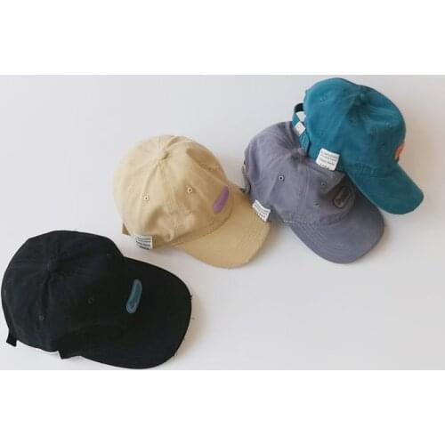 Spring Summer Baseball Caps For Boys Letter Pattern Hole Sun Protection Kids Girls Peaked Hat Outdoor Children Snapback Hats